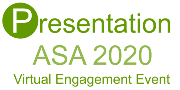 Presentation at the ASA 2020 Virtual Engagement Event Logo: Conference Presentation