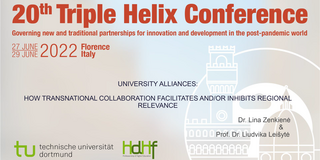 Startfolie der Präsentation für die Triple Helix Konferenz 2022