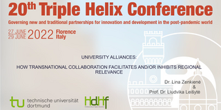 First slide of the presentation for the Triple Helix Conference 2022