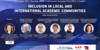 Banner of the virtual seminar: Inclusion in Local and International Academic Communities