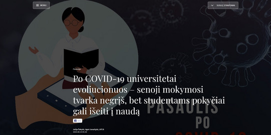 Depiction: Woman with book, viruses can be seen in the background