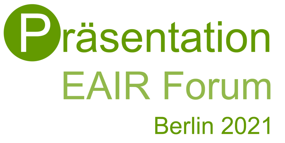 Banner: Präsentation auf dem EAIR Forum 2021