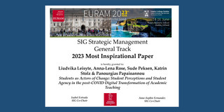 EURAM 2023 award for the most inspirational paper for the General Track, SIG 13 Strategic Management