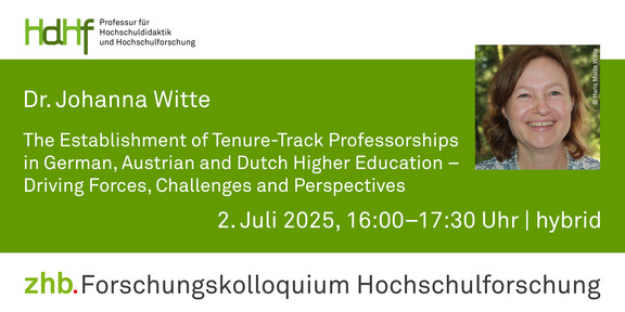 Ankündigungskarte des Vortrags mit einem Porträtfoto von Dr. Johanna Witte