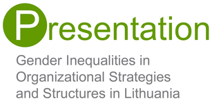 The word presentation, a white P in a green circle, the rest of the lettering is green