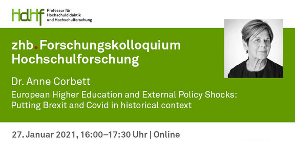 Ankündigung des Vortrags von Dr. Anne Corbett Ankündigungskarte für den Vortrag