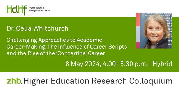 Announcement flyer of the talk including a portrait photo of Dr. Celia Whitchurch