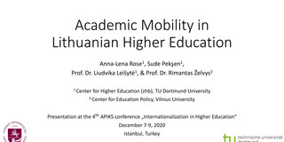 Titelfolie der Präsentation Mobilität an litauischen Hochschulen