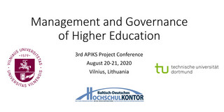 Conference welcome slide of APIKS Vilnius Conference 2020