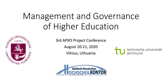 Conference welcome slide of APIKS Vilnius Conference 2020