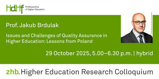 Announcement flyer of the talk including a portrait photo of Prof. Jakub Brdulak