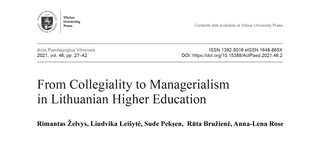 From Collegiality to Managerialism in Lithuanian Higher Education Screenshot des Artikels "From Collegiality to Managerialism in Lithuanian Higher Education"